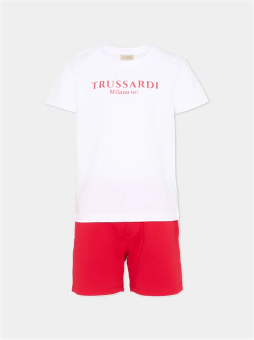 Completo bermuda bianco/rosso TRUSSARDI | TIP26008CJBIANCO ROSSO